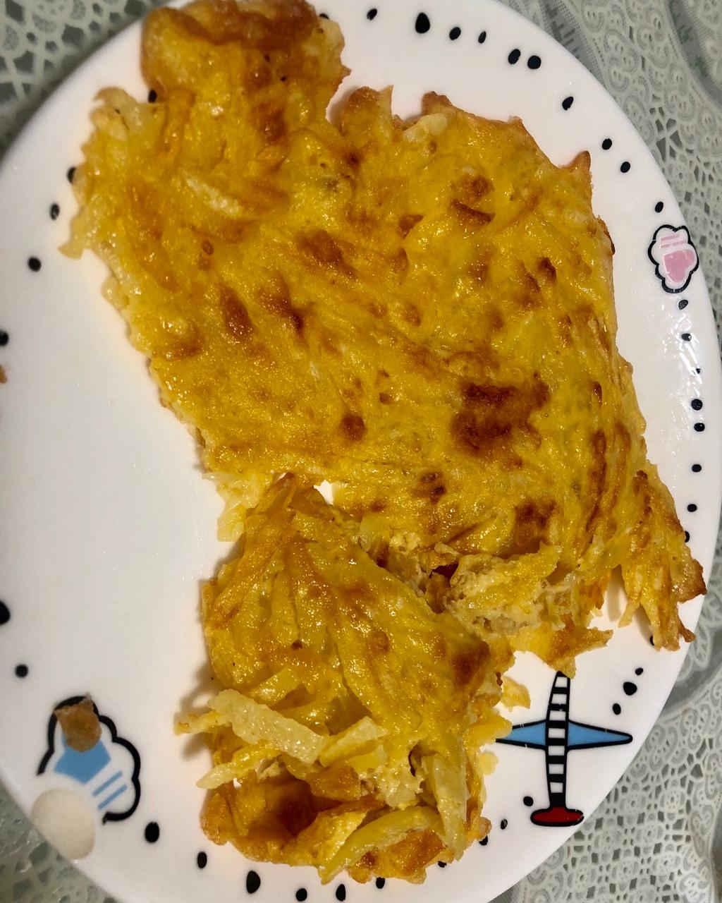 土豆丝鸡蛋饼