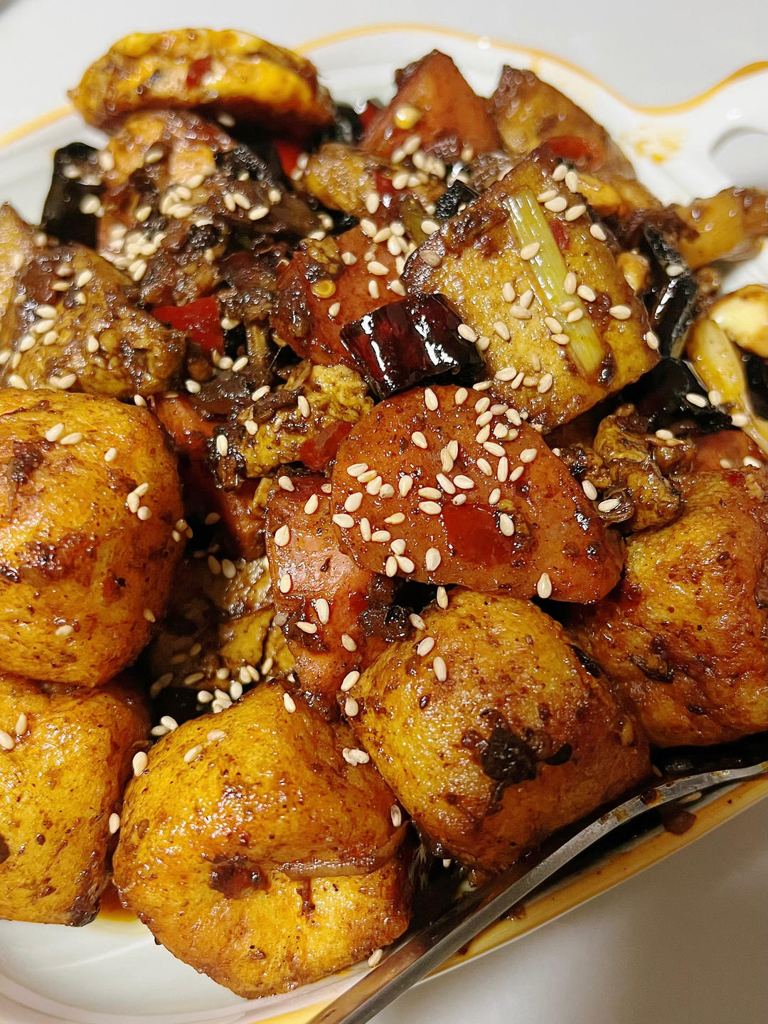 三拼干锅，简单易做还好吃，最主要是微辣