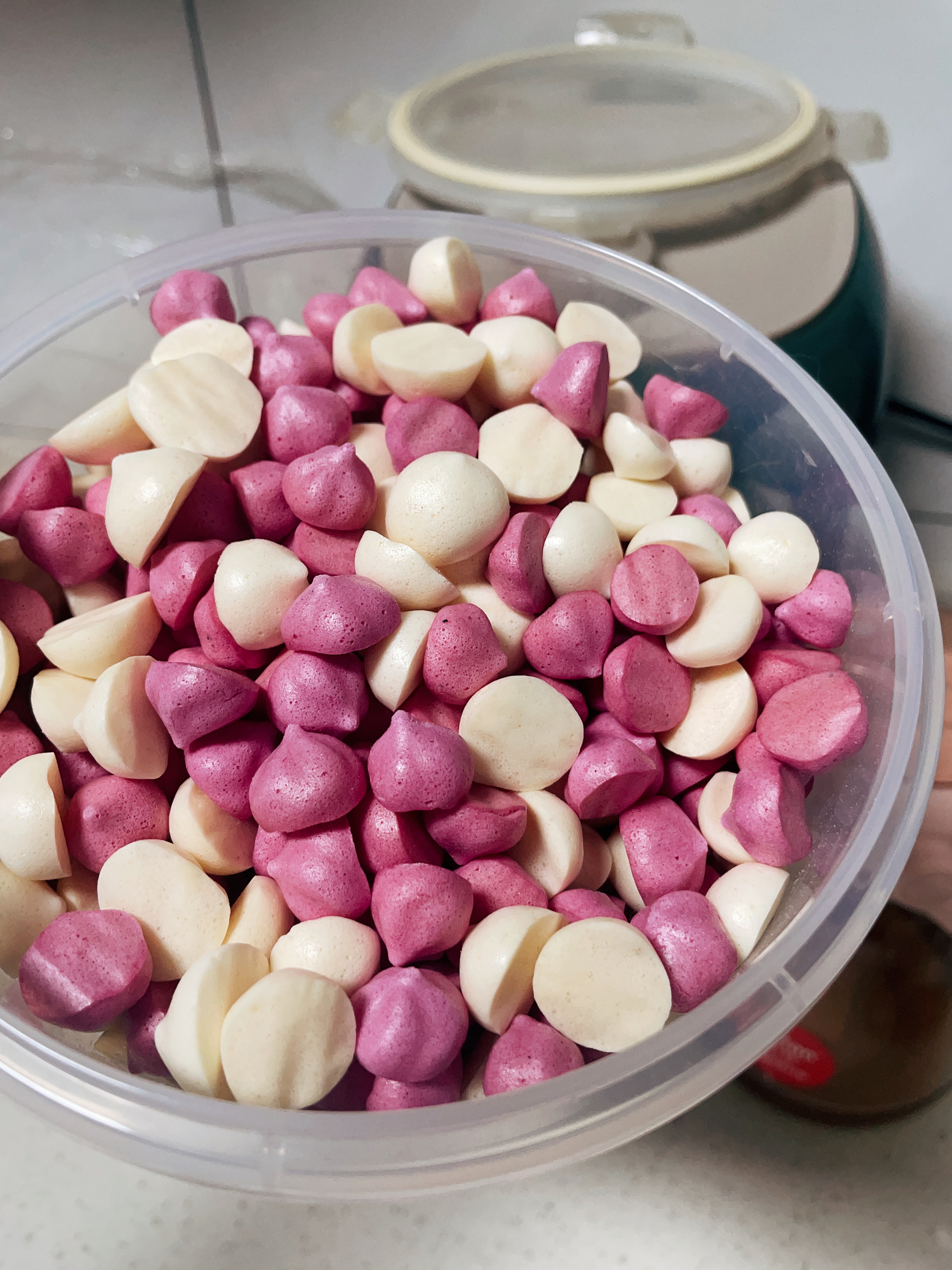 百分之九十九成功的专业版火龙果溶豆做法附蛋白霜打发视频