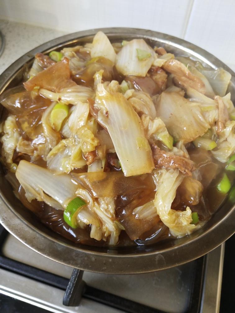 东北名菜之猪肉炖粉条(加白菜心版)