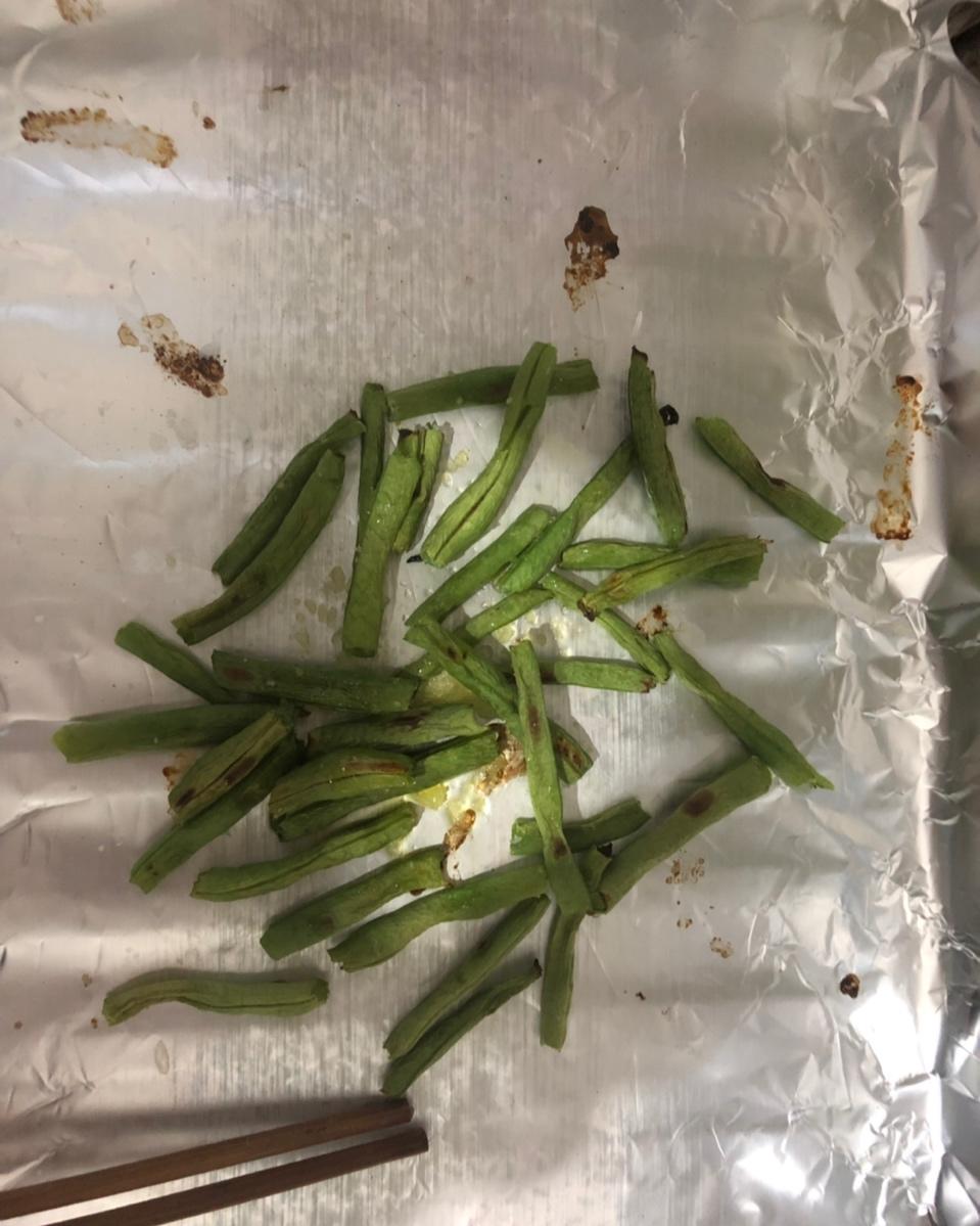 烤箱版少油干煸四季豆