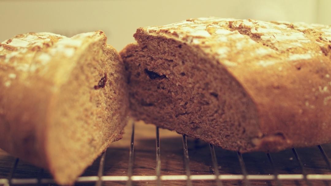 全麦核桃面包---无糖无油