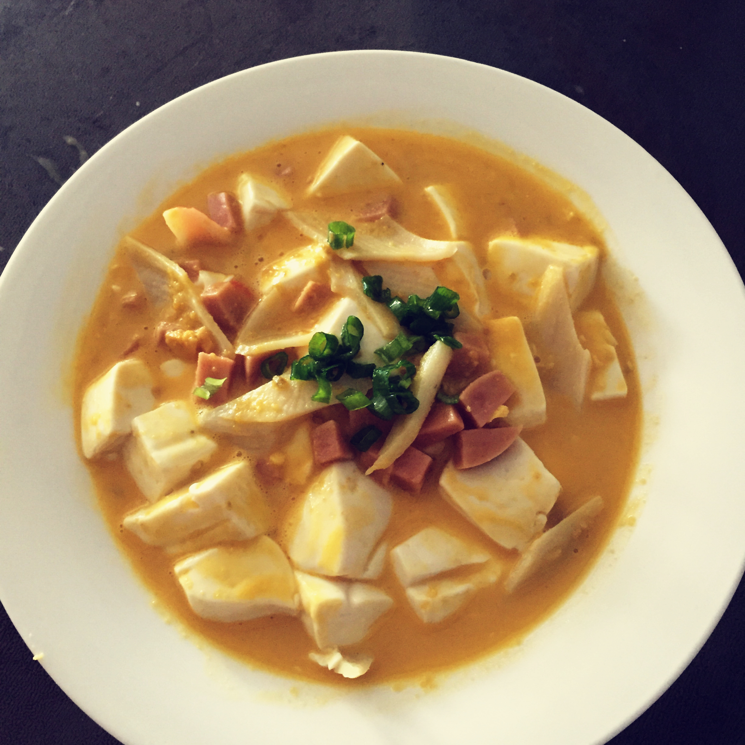 老丁的私房菜-蟹黄豆腐