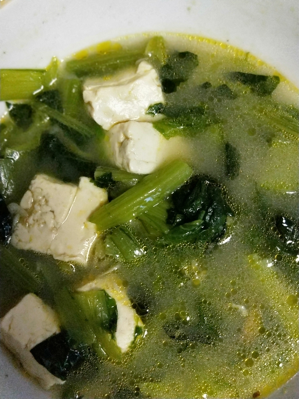 快手菜系列3-小白菜豆腐汤的做法
