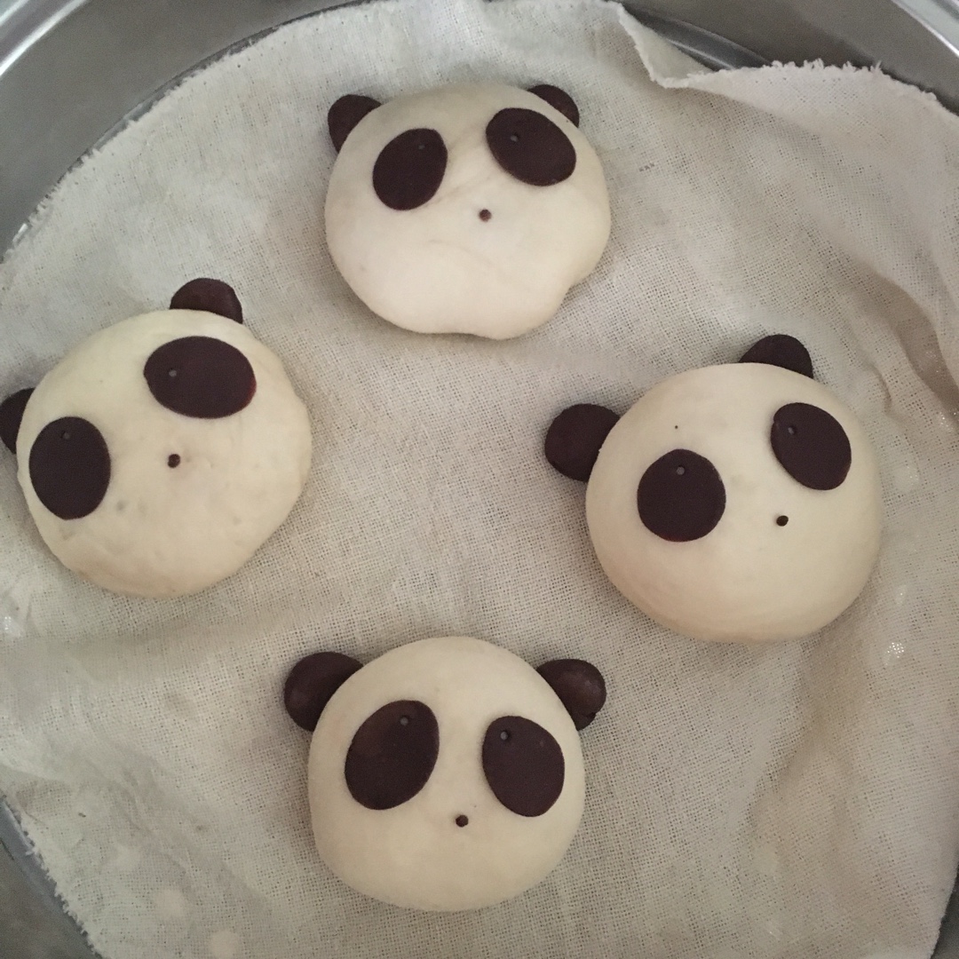 熊猫豆沙包&紫薯包