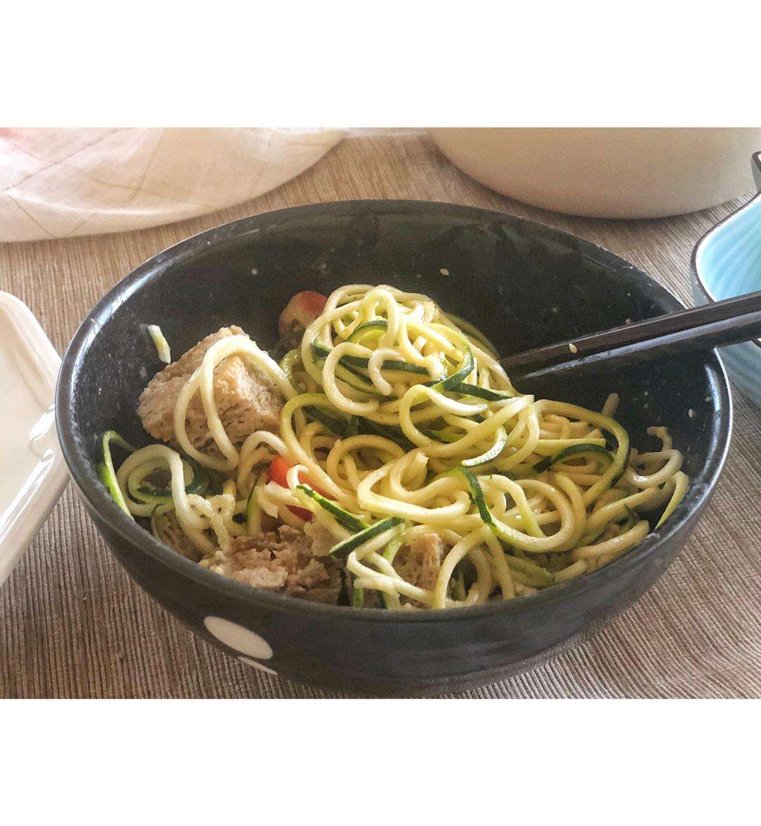 花生酱烤麸荞麦凉面——素食【健康一锅端】