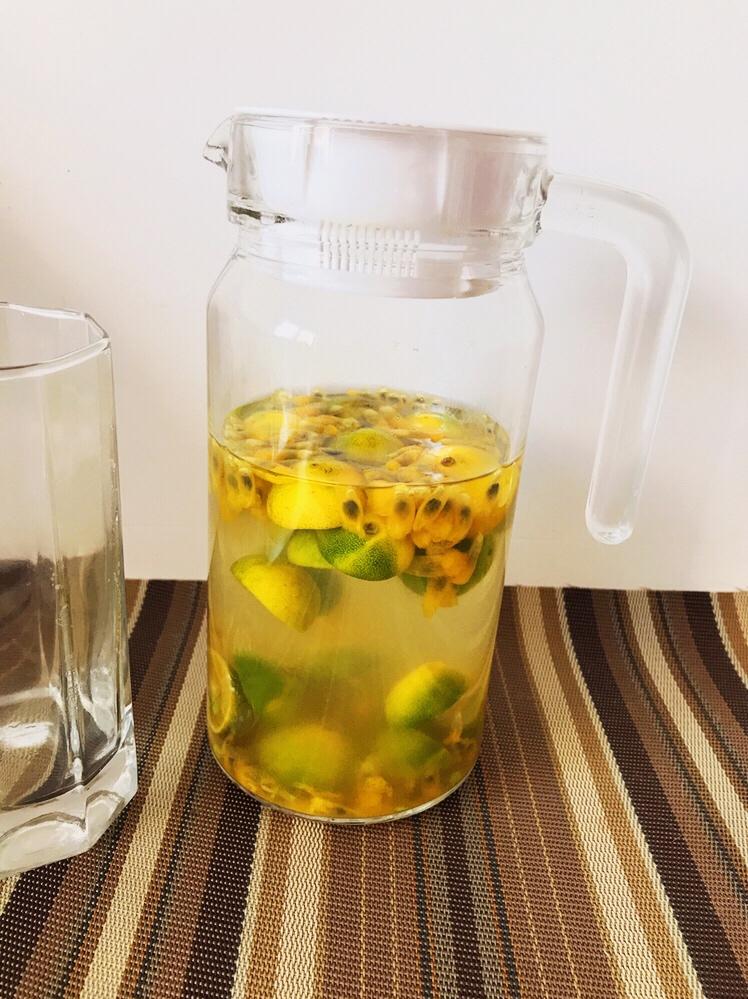 青柠/青桔百香果气泡水/夏日必备