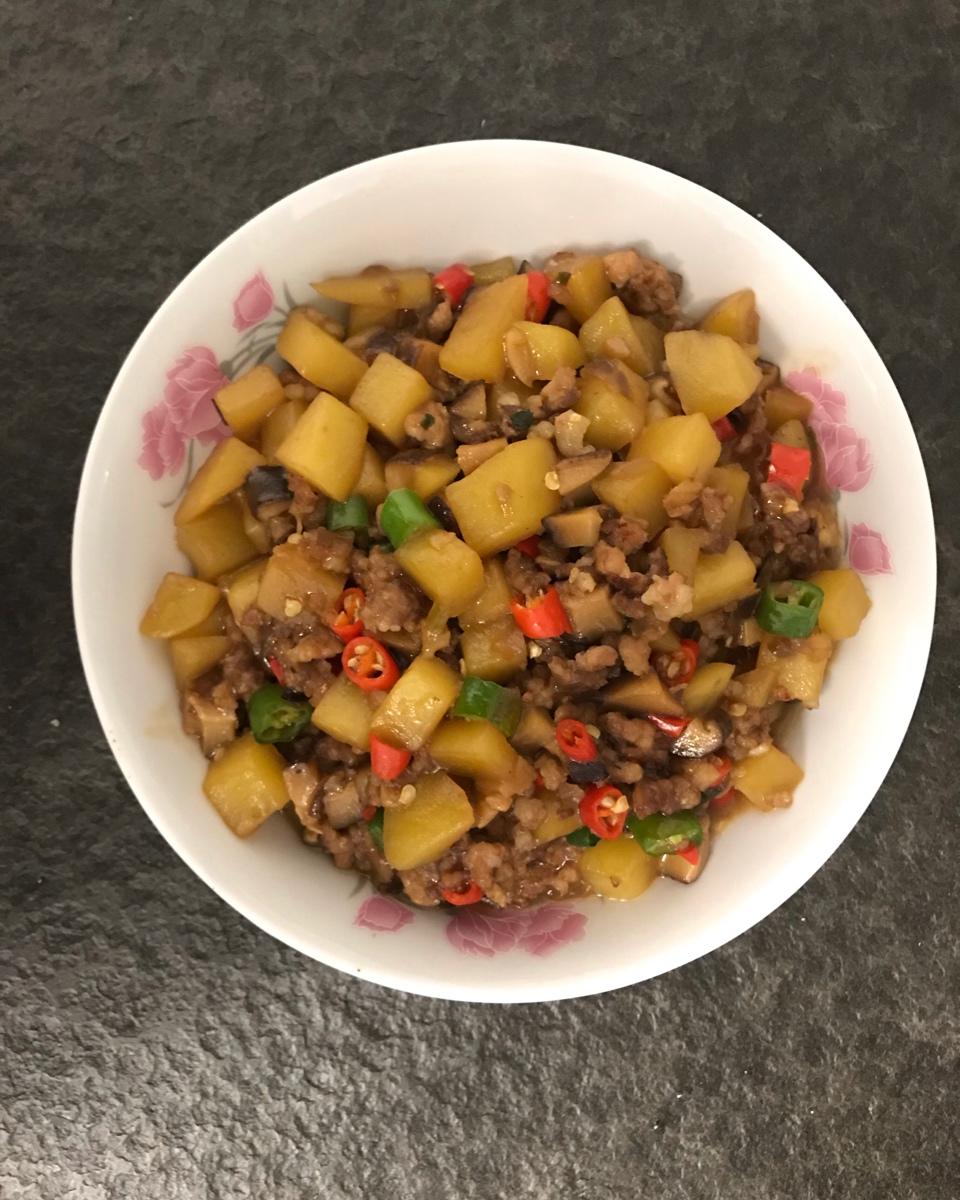 ㊙️香菇土豆肉沫拌饭❗️比外卖还好吃
