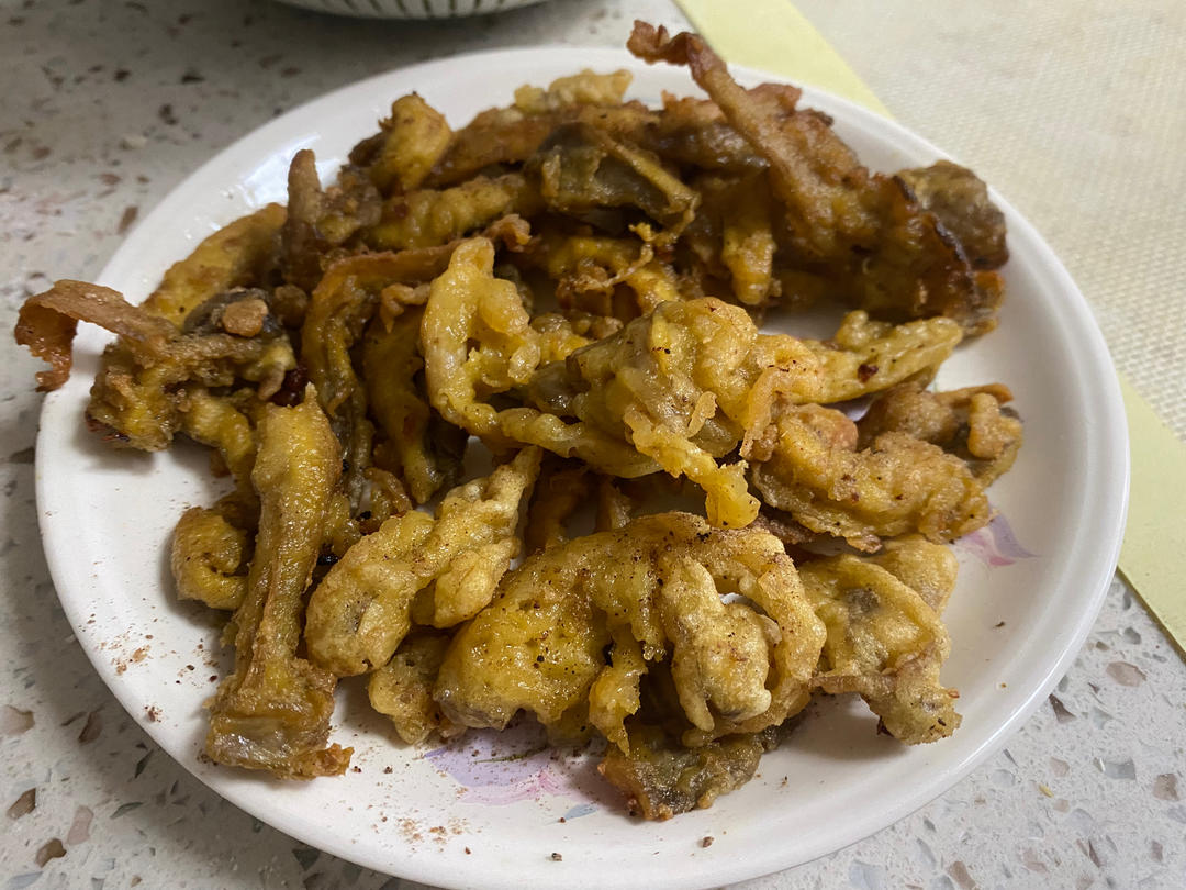 酥脆炸平菇