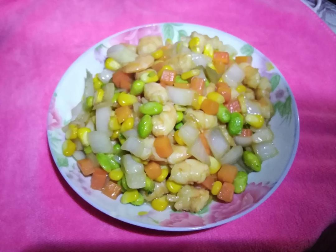 玉米胡萝卜炒黄瓜