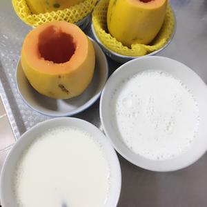 超简单甜品木瓜椰奶冻的做法 步骤3