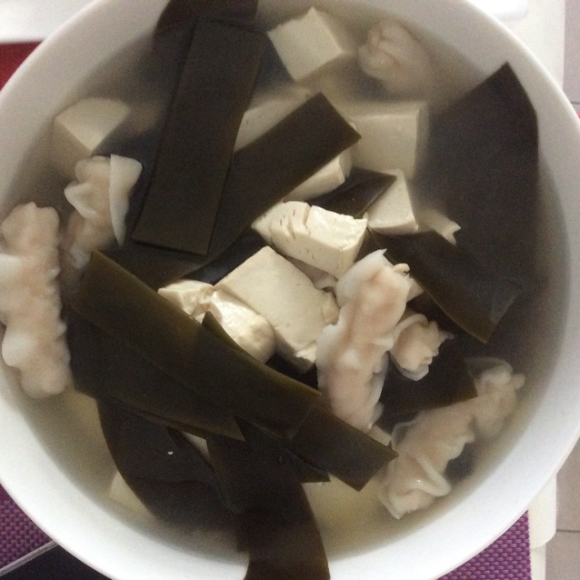 虾米海带豆腐汤