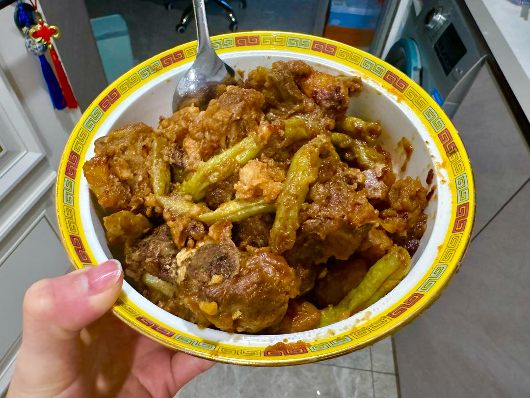红焖小排炖土豆豆角