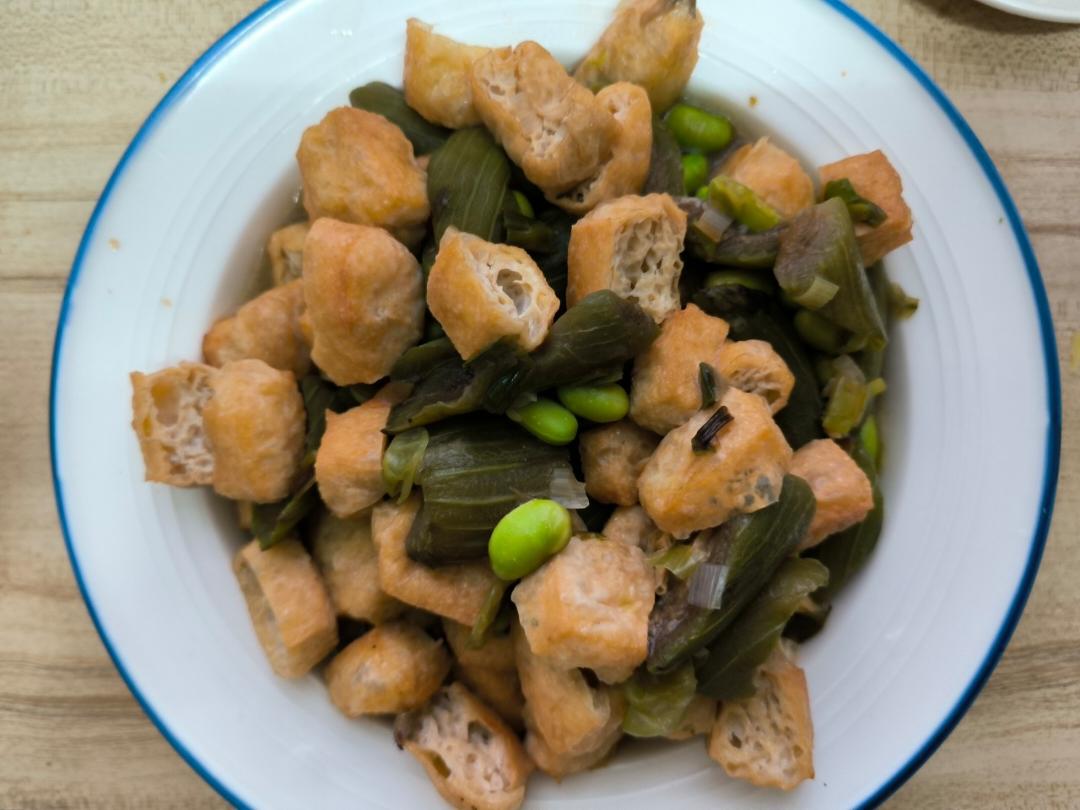 丝瓜毛豆烧豆泡