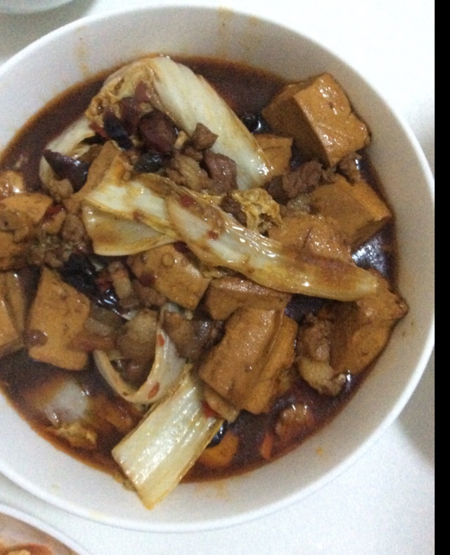 家常红烧肉末豆腐