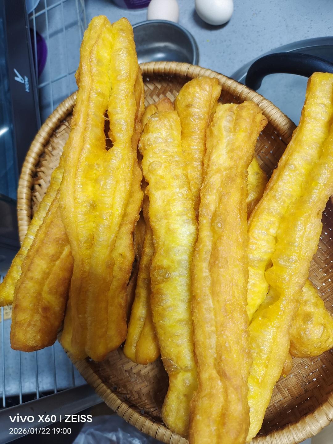 无添加 只有酵母粉的油条