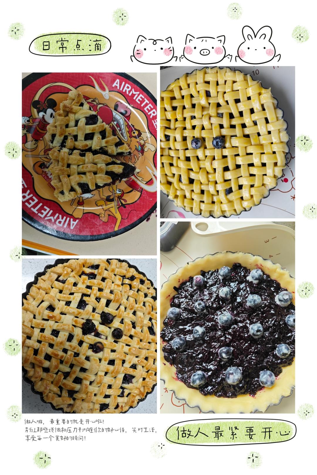 经典蓝莓派🫐Classic Blueberry pie