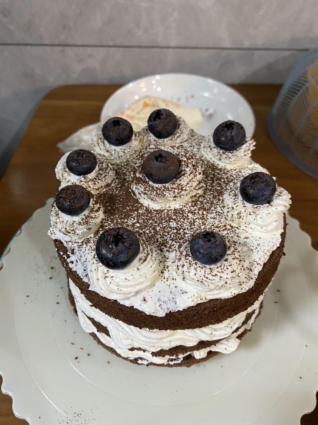 简单易做的巧克力生日蛋糕（6寸）