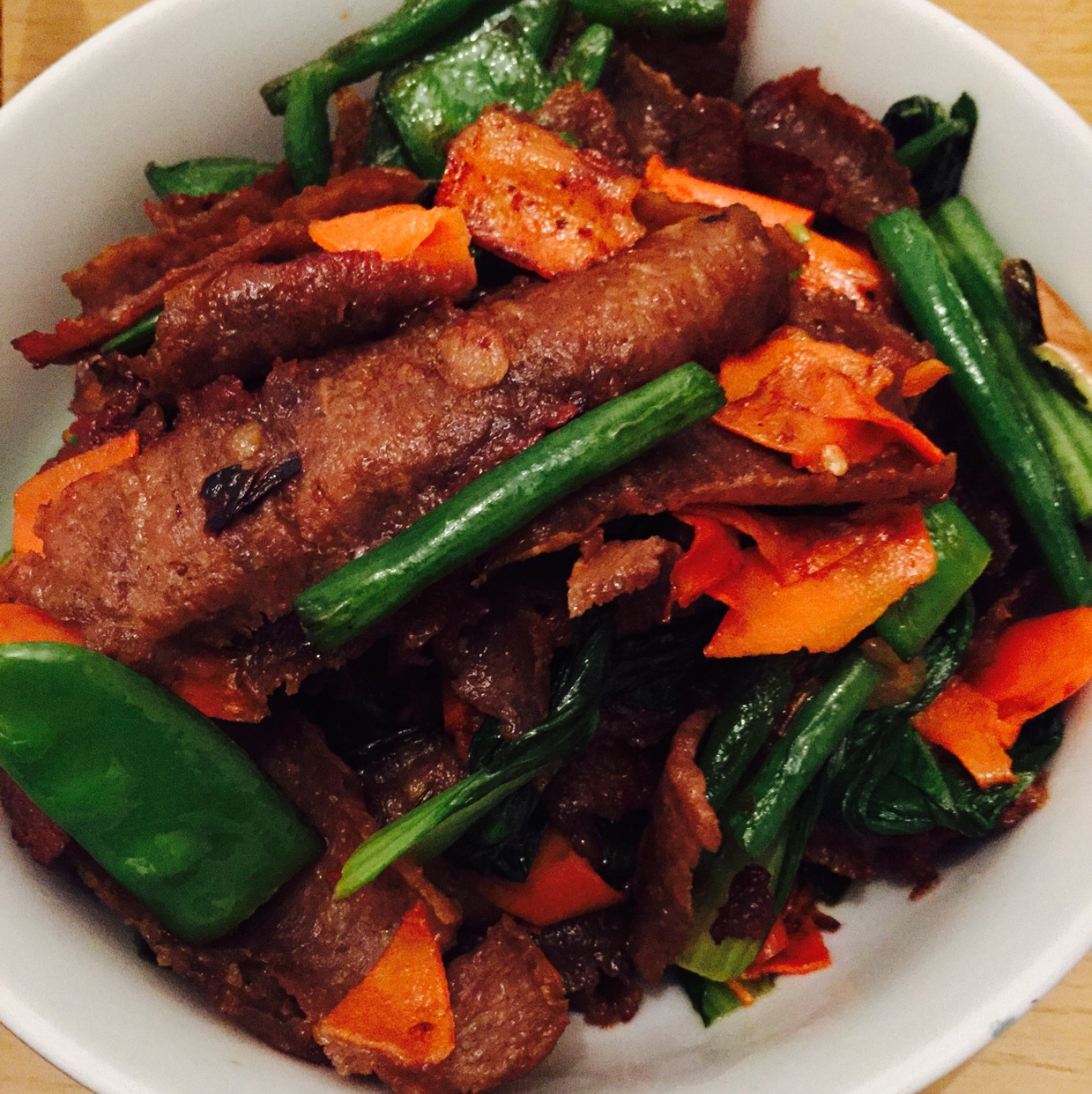 胡萝卜炒肉片