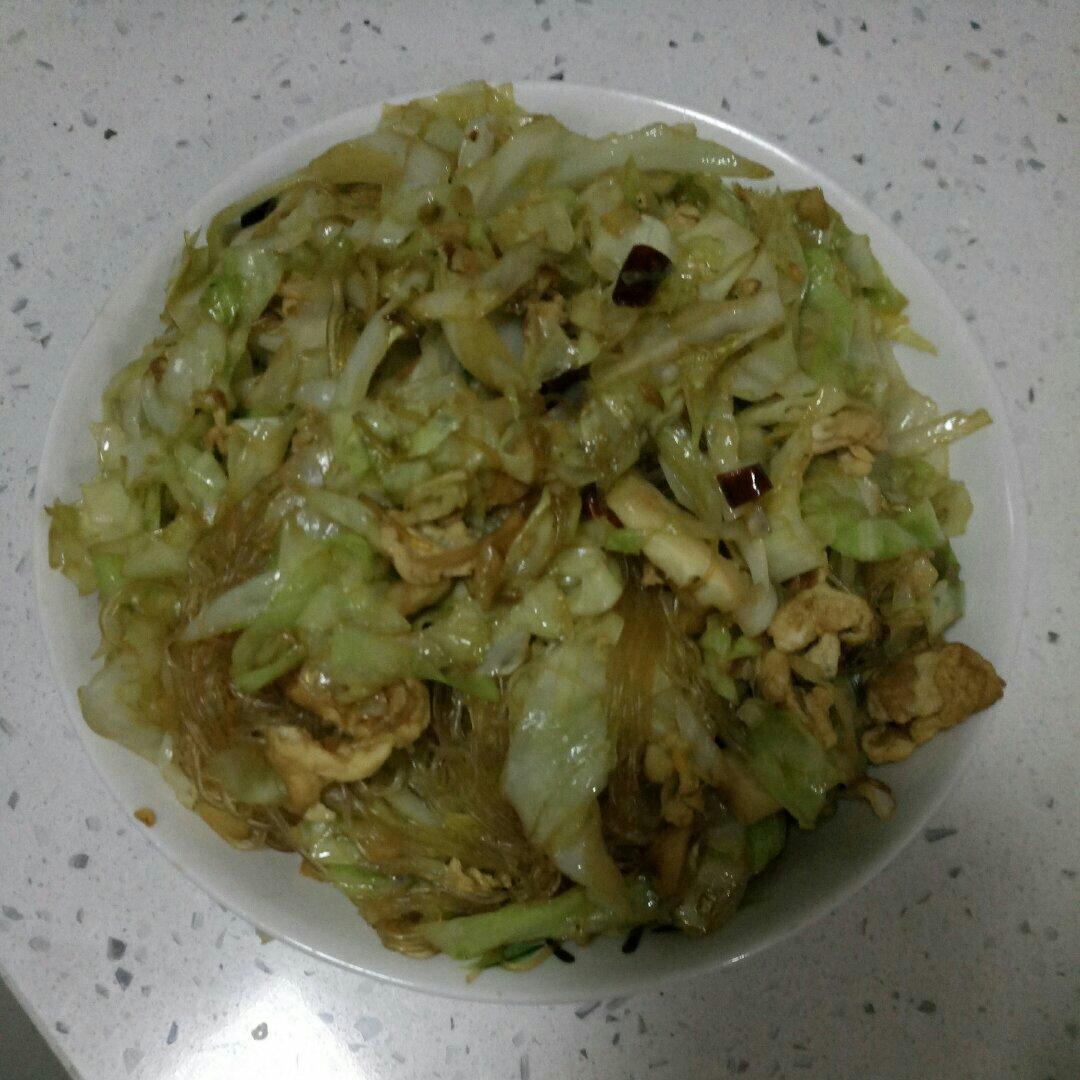 包菜粉丝炒鸡蛋