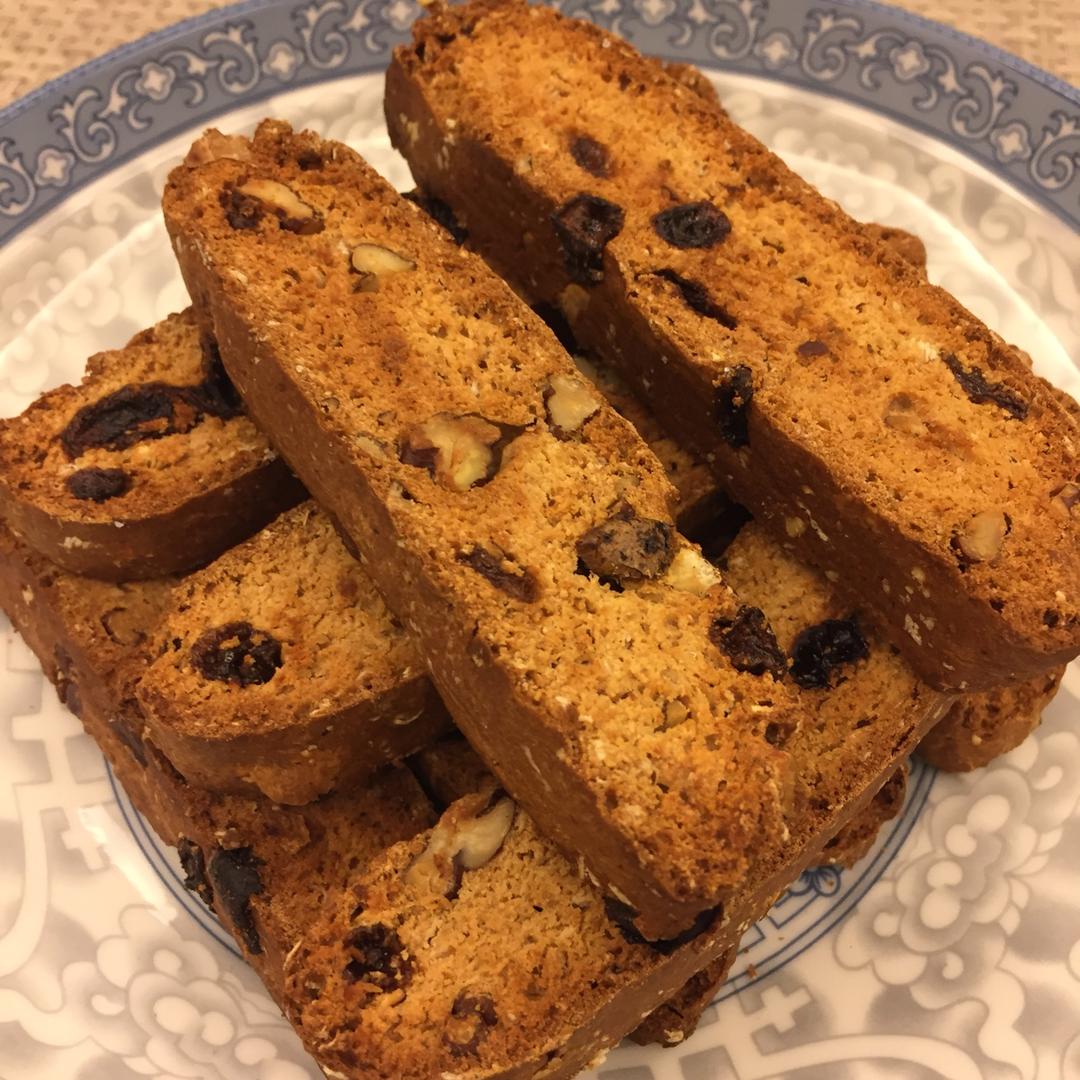 【健康零食】燕麦坚果意式脆饼