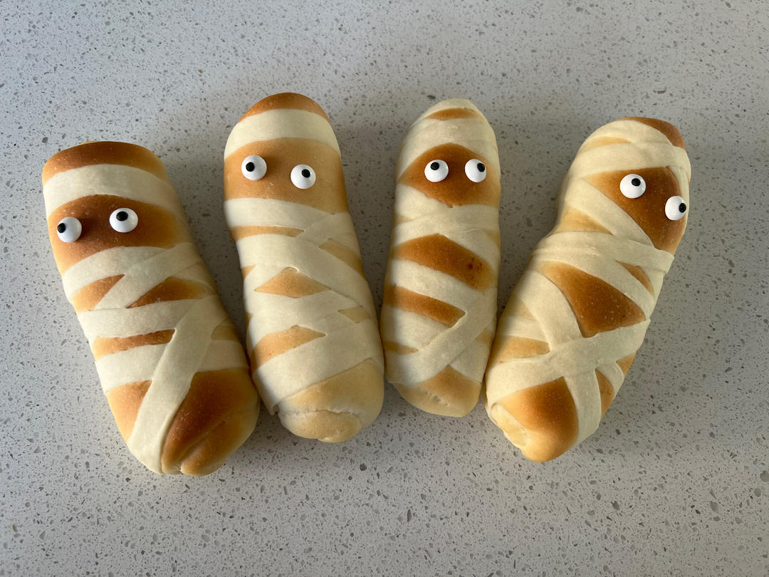 万圣节系列——木乃伊面包
