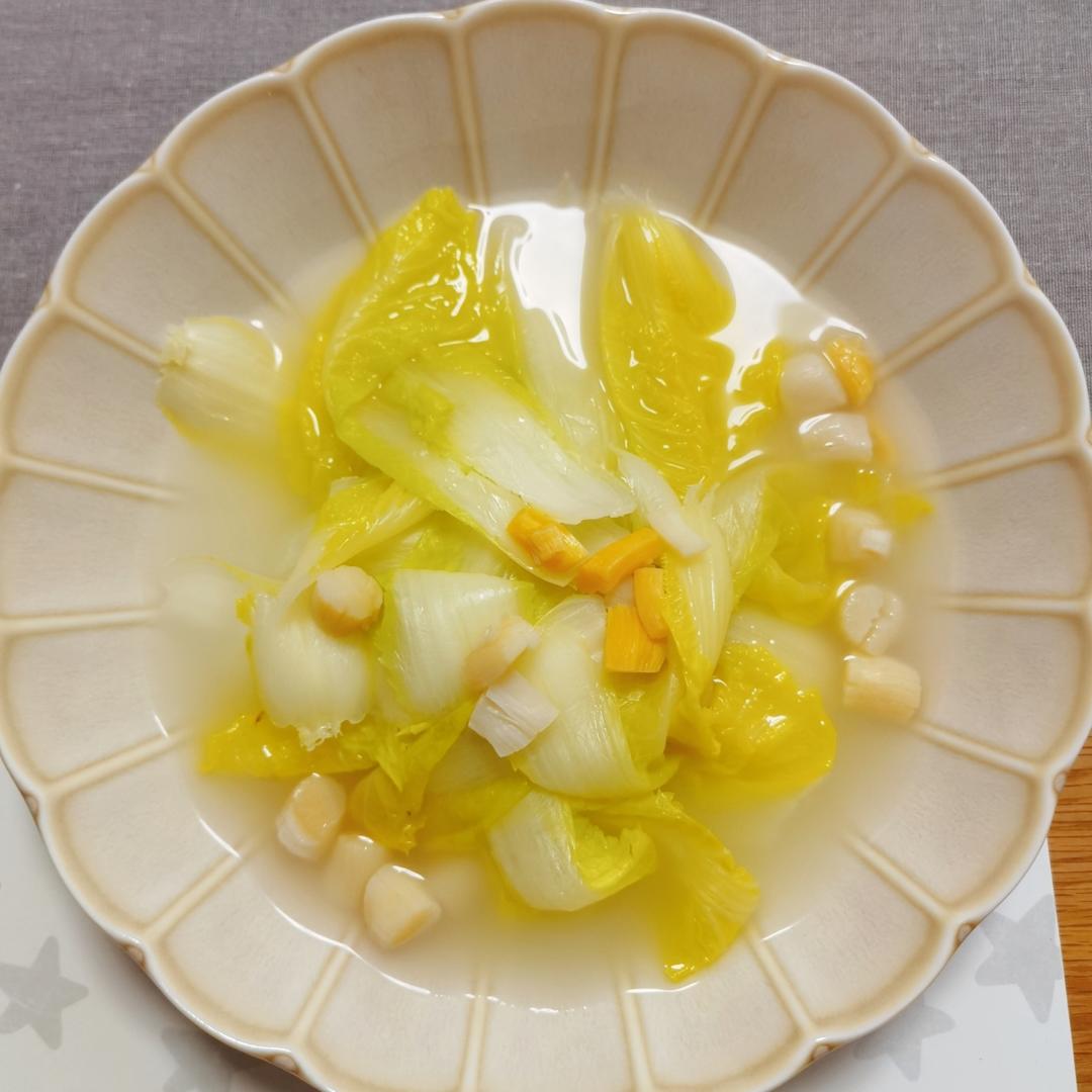 素赛螃蟹----干贝白菜滑蛋