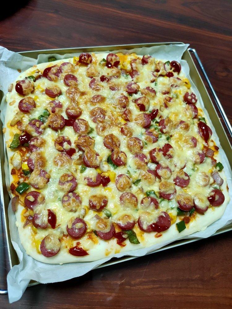 鲜虾培根披萨🍕