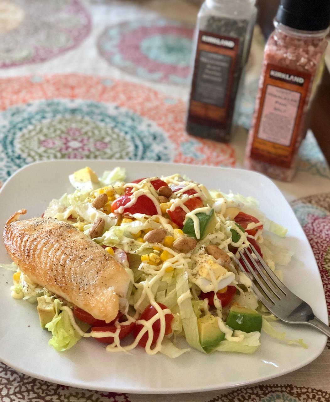 鱼片蔬菜果醋沙拉 超低热量