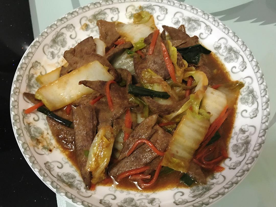 大白菜炒猪肝