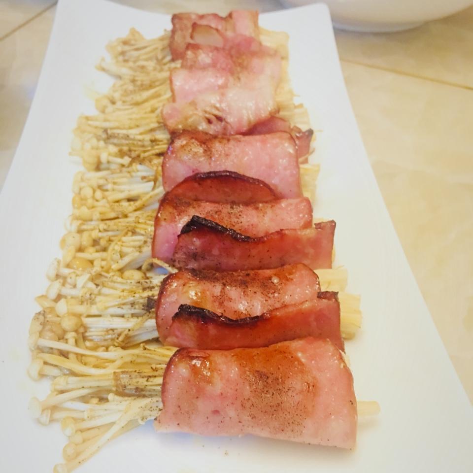 烤培根卷金针菇