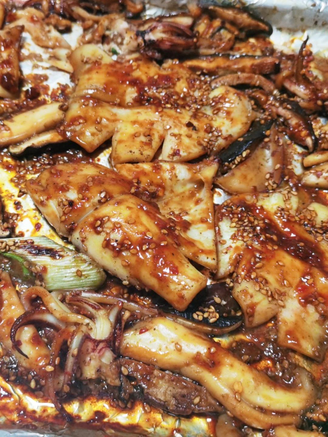 烤鱿鱼（烤箱版）秒杀铁板烧