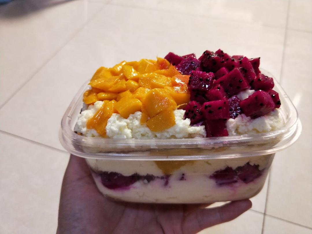 简单快手的便当饭盒水果盒子蛋糕