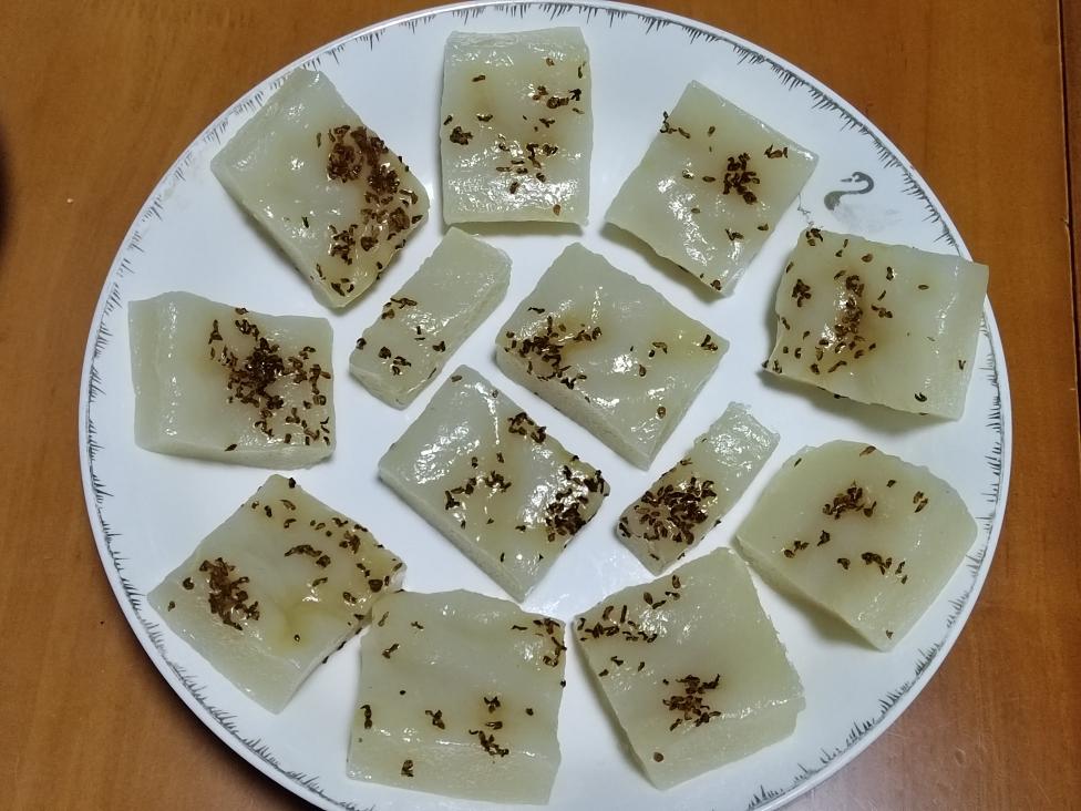 消耗澄粉糯米粉的水晶桂花糕