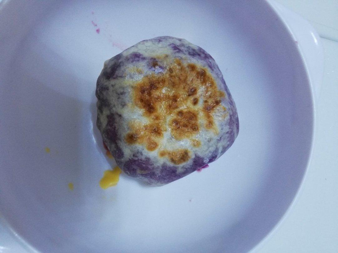 爆浆紫薯饼