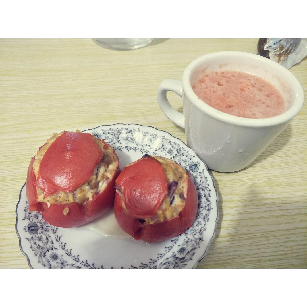 特别好吃的一道西餐菜-奶酪香烤番茄盅