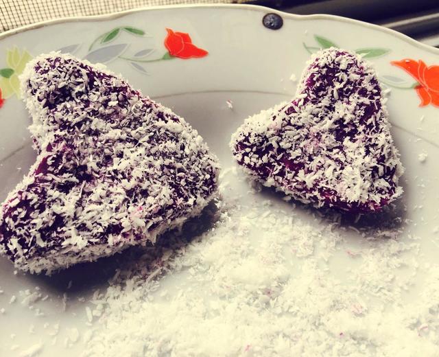雪花紫薯饼的做法