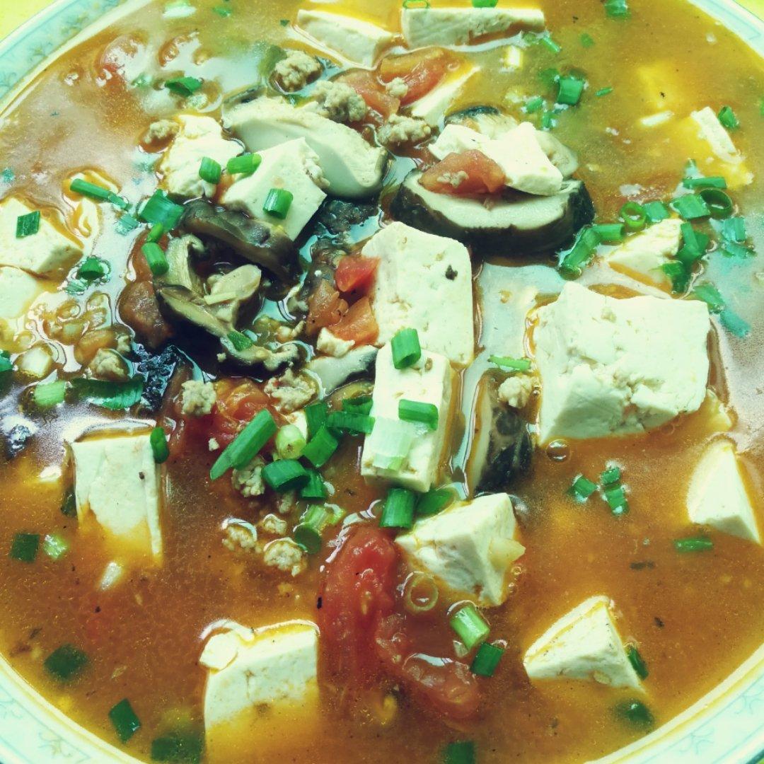 番茄肉沫豆腐汤