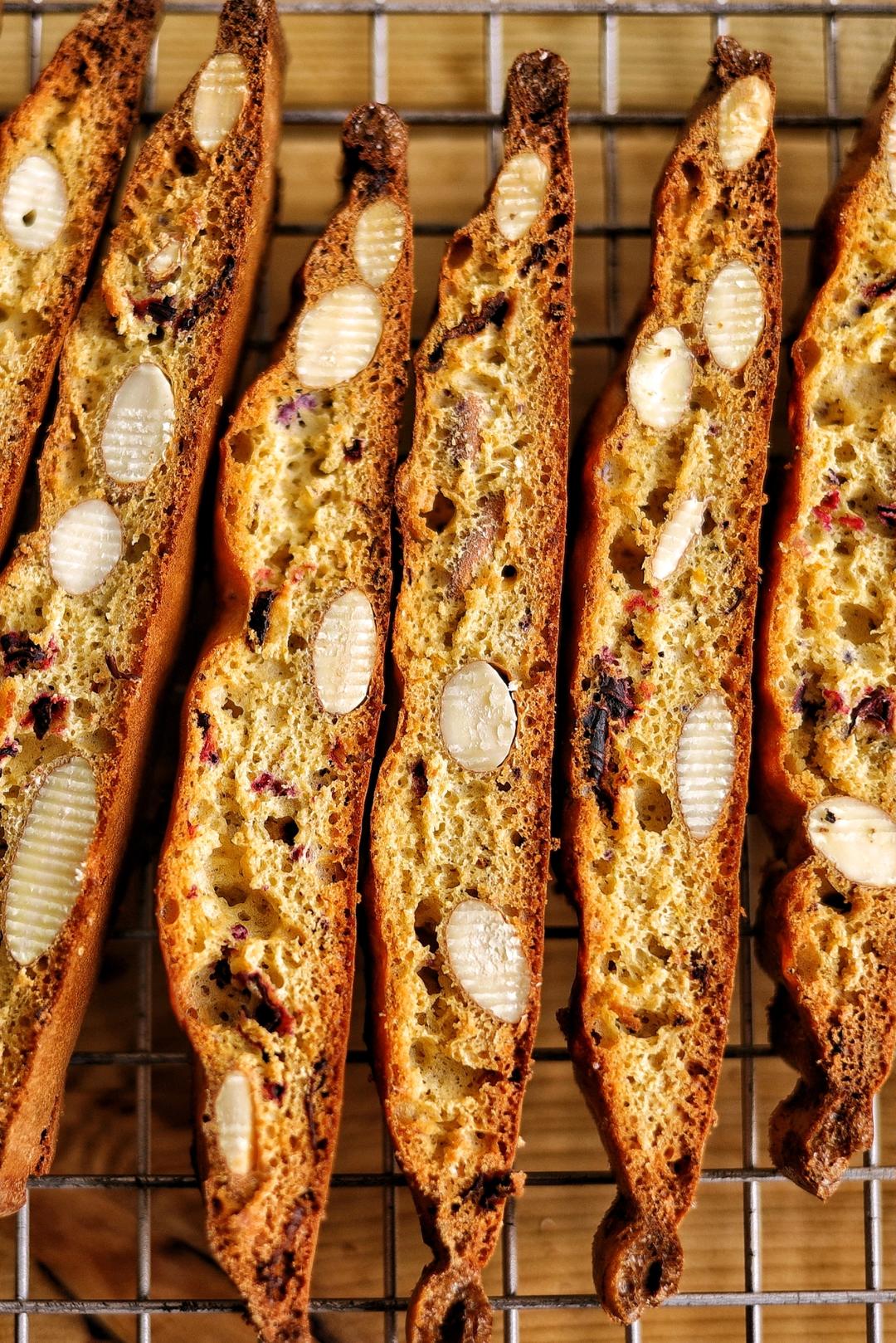 【健康零食】无油全麦杏仁玫瑰茄脆饼干