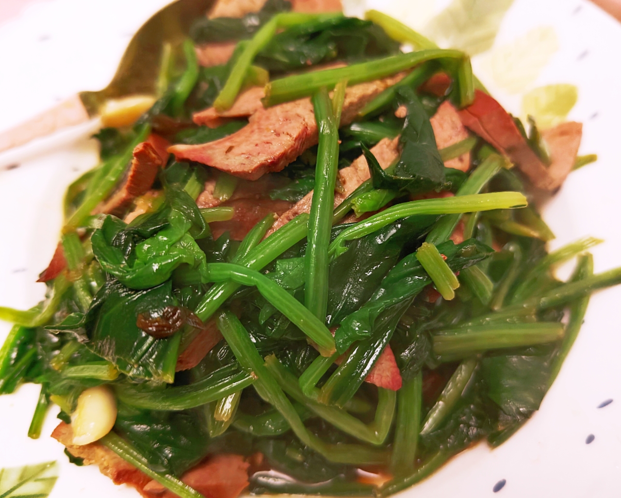 葱油猪肝菠菜