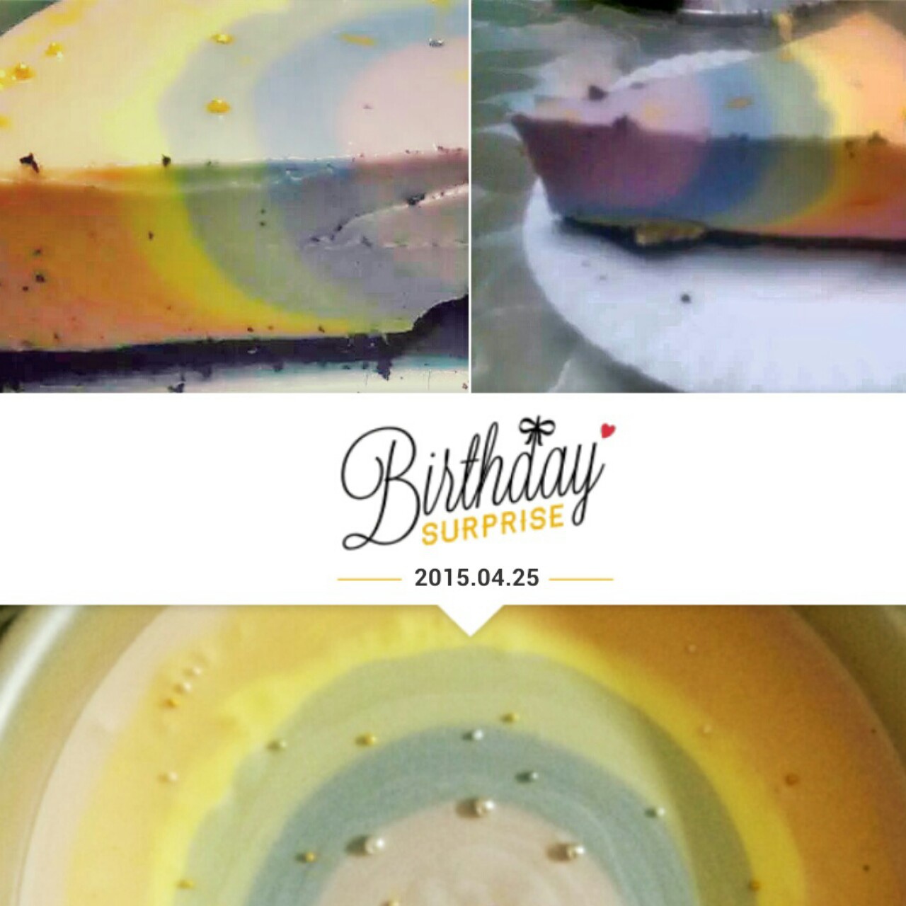 彩虹慕斯蛋糕