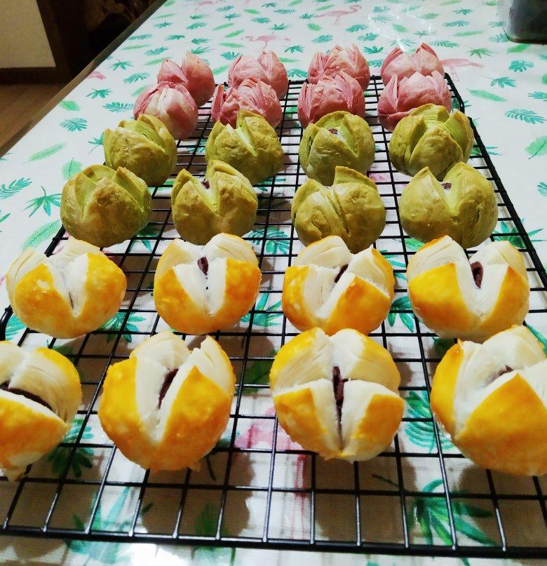 花开富贵之四种口味的椰蓉开口酥