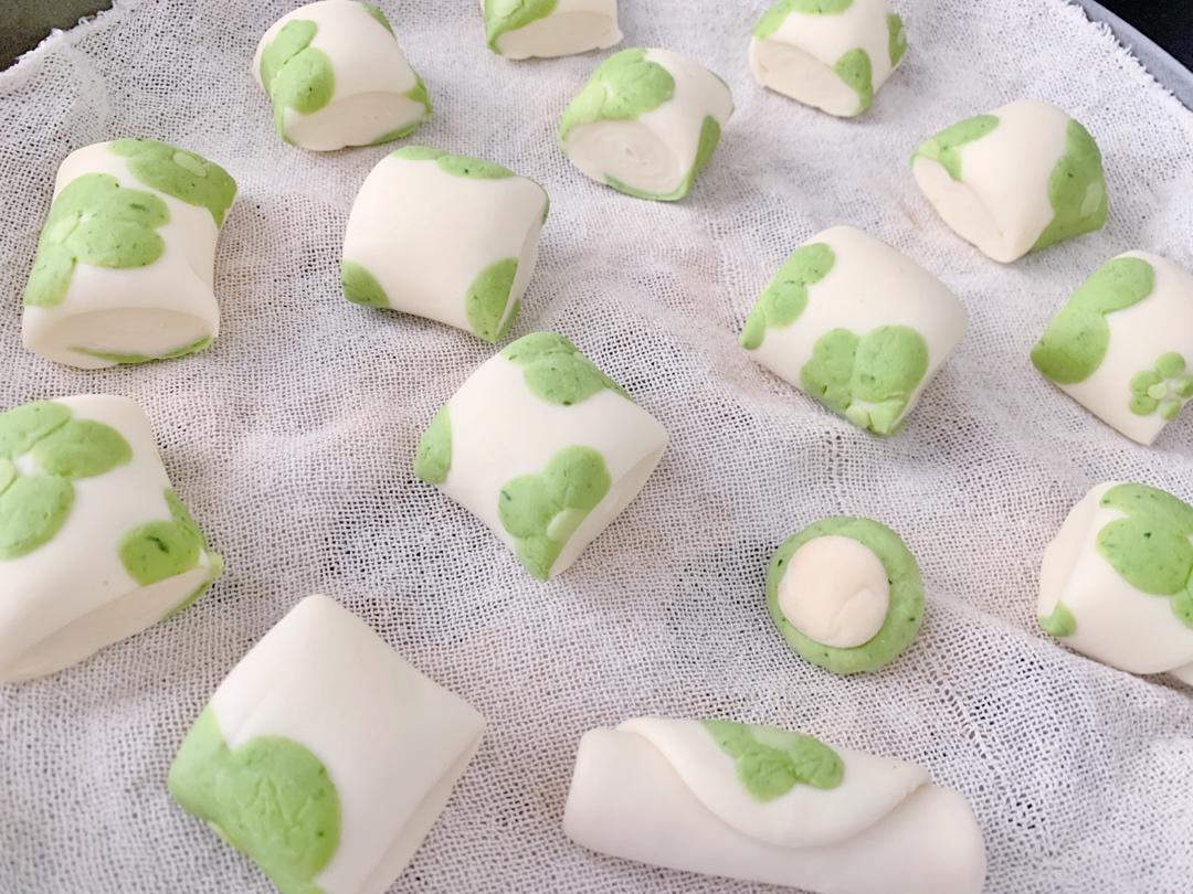 治愈系绿色marimekko印花刀切馒头