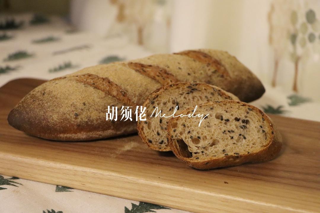 ❗️❗️免揉，没有一颗糖没有一滴油黑麦核桃面包，减脂刮油
