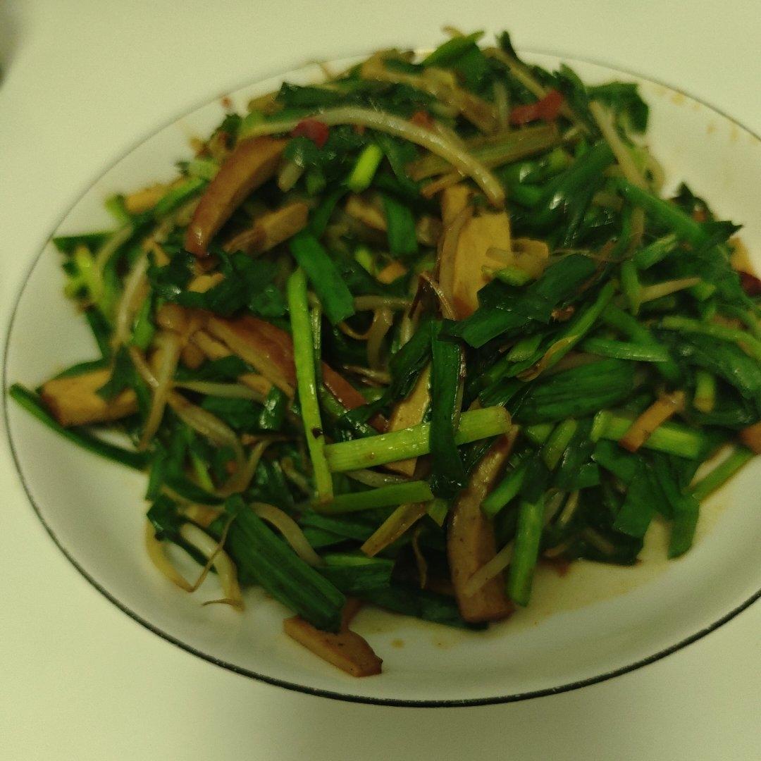 豆芽炒香干