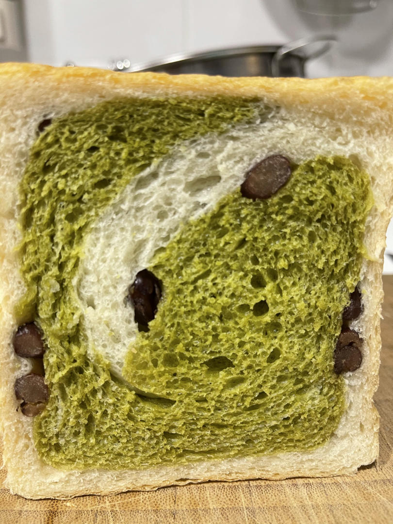 抹茶蜜豆吐司