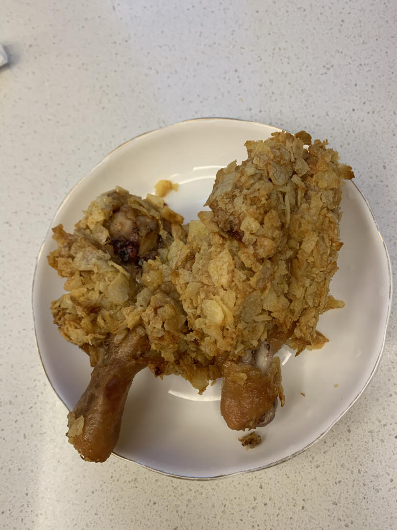 想吃炸鸡翅又懒得开油锅的烤箱版薯片鸡翅