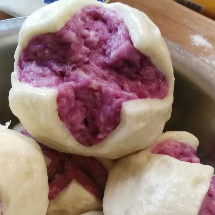紫薯开花馒头