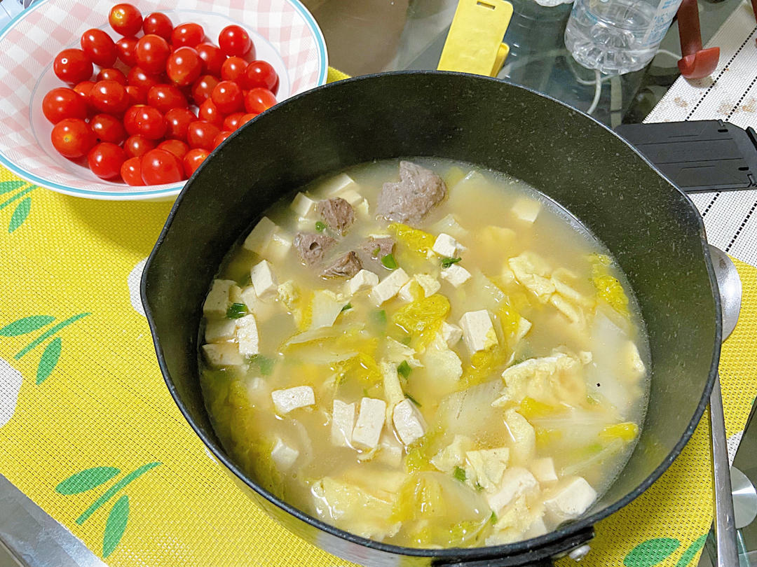 白菜豆腐汤