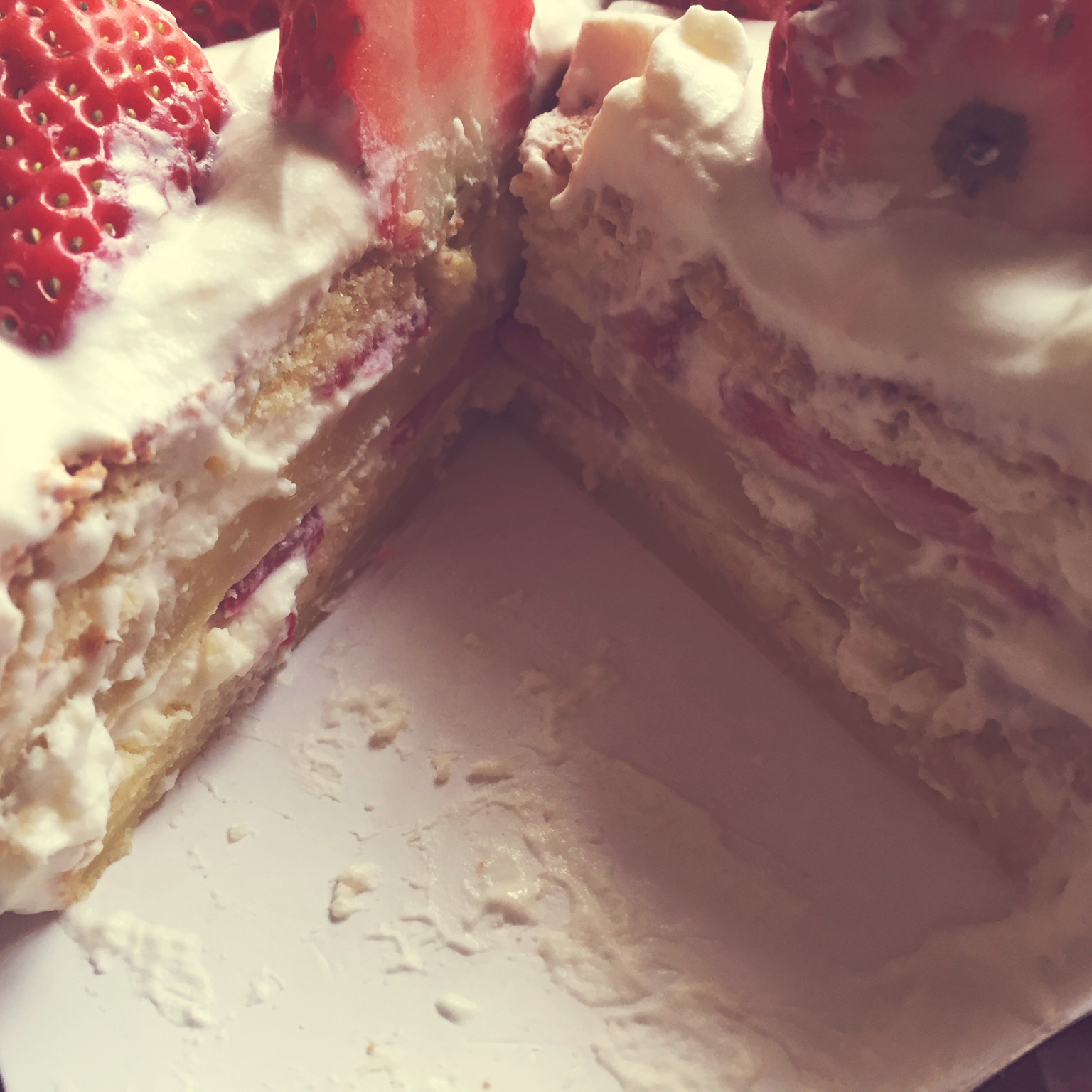 草莓鲜奶油蛋糕